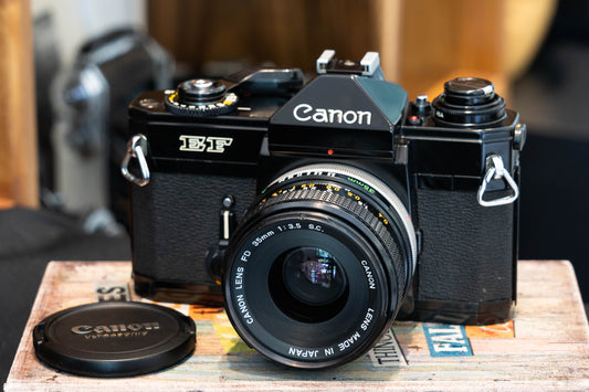 Canon EF 35mm SLR Film w/ Canon FD 35mm F3.5 S.C Lens