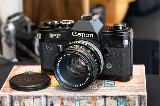 Canon FT QL SLR Film Camera w/ Canon FD 50mm F1.8 S.C Lens