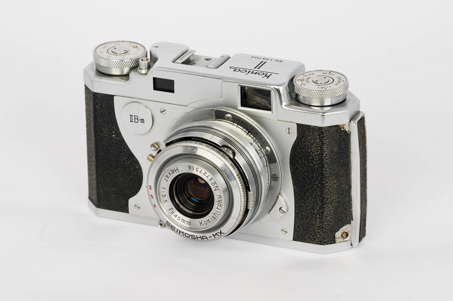 Konica II B-m Rangefinder 35mm Film Camera w/ Konishiroku Hexar 45mm f3.5 Lens