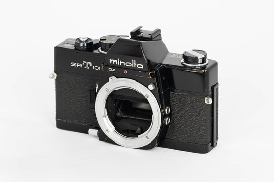Minolta SRT101 SLR 35mm Film Camera Black body MC/MD-Mount